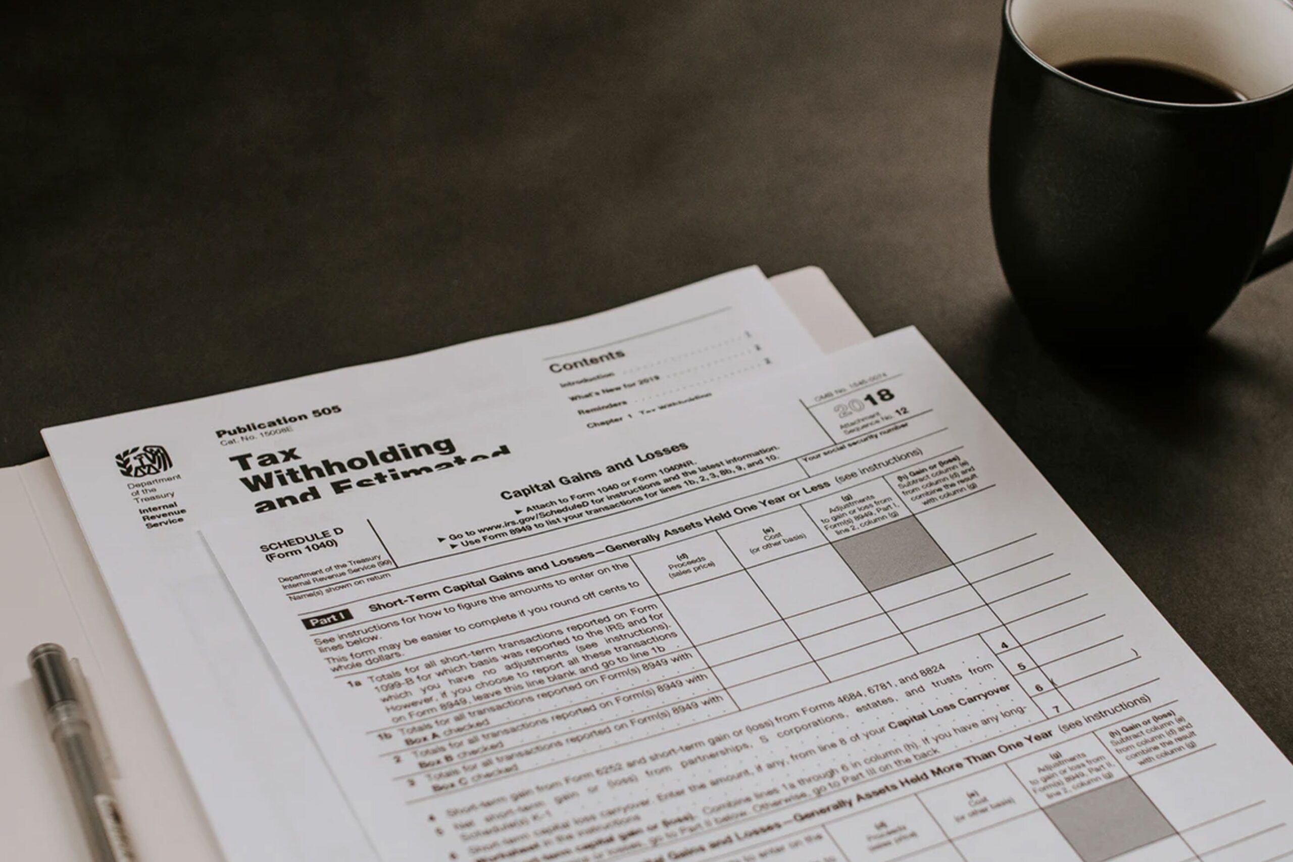 Tax Documents and Coffee Tax Documents and Coffee